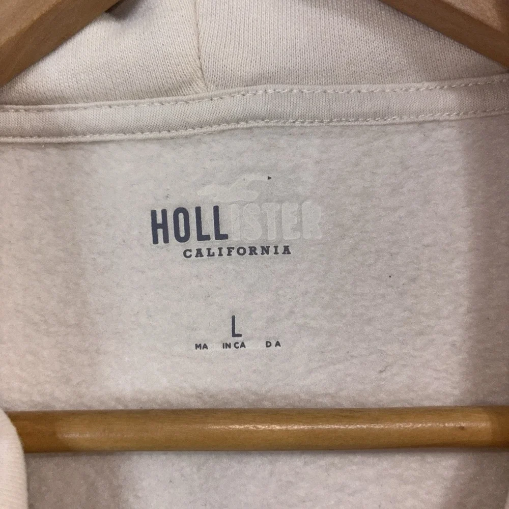 Hollister California Cream Oversized Pullover Hoodie Size Large